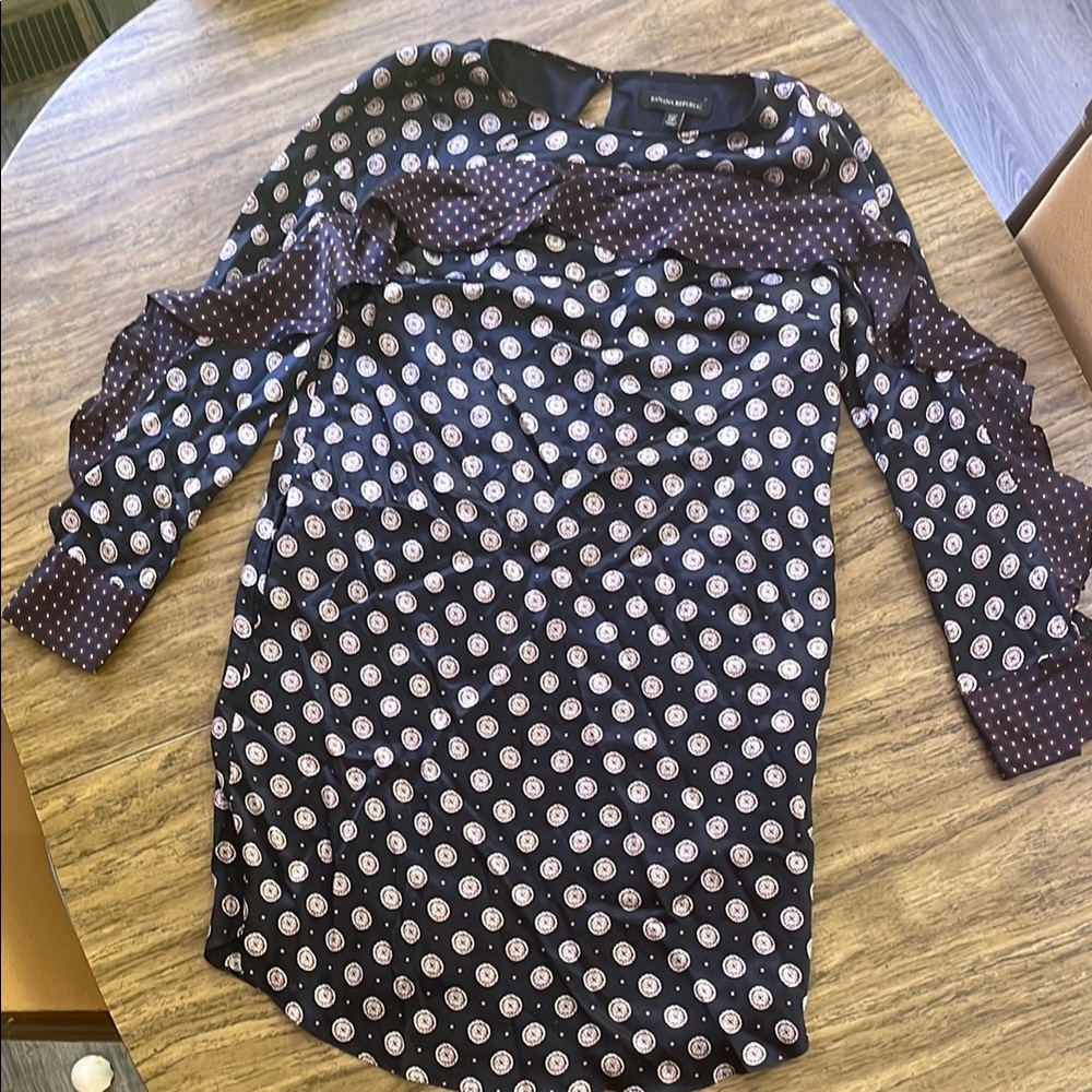 Banana Republic Black and White Polka Dot Mini Dress